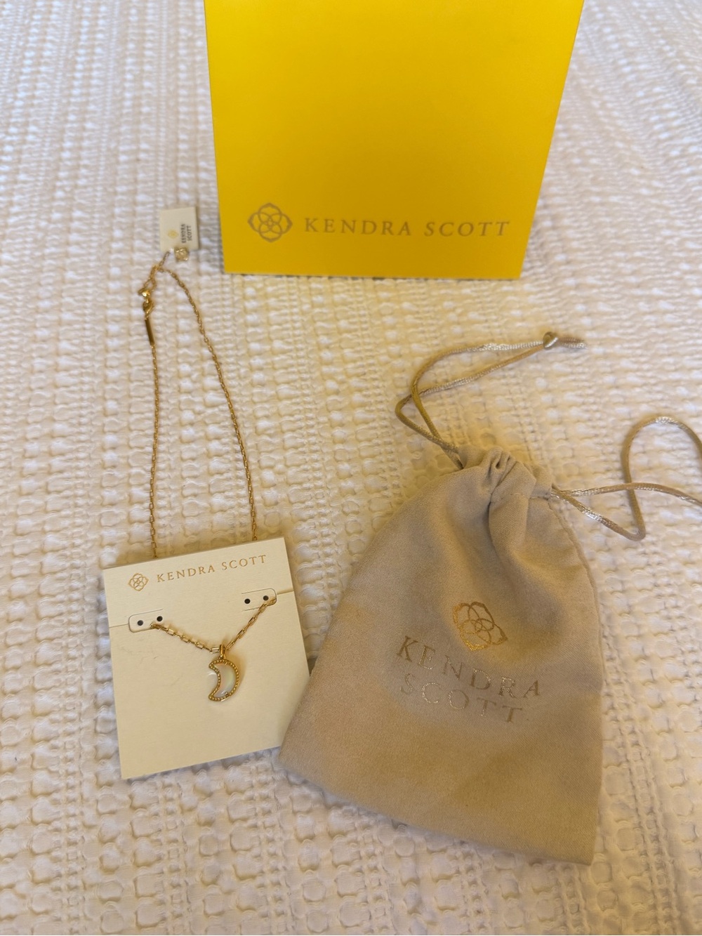 Kendra Scott Gold Crescent Moon Necklace - Picture 5 of 8